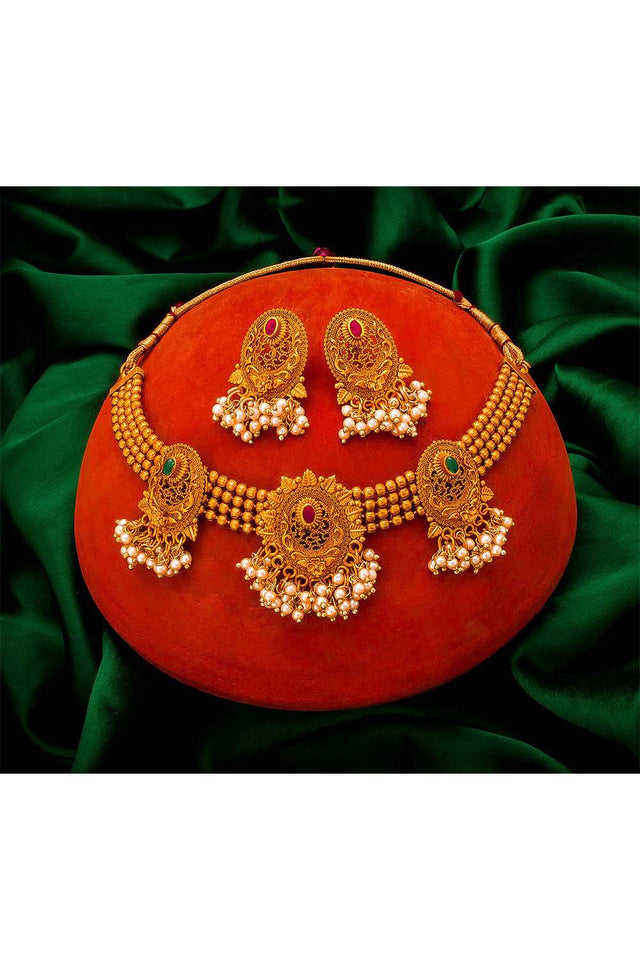 Buy Women's Alloy Necklace Set in Gold