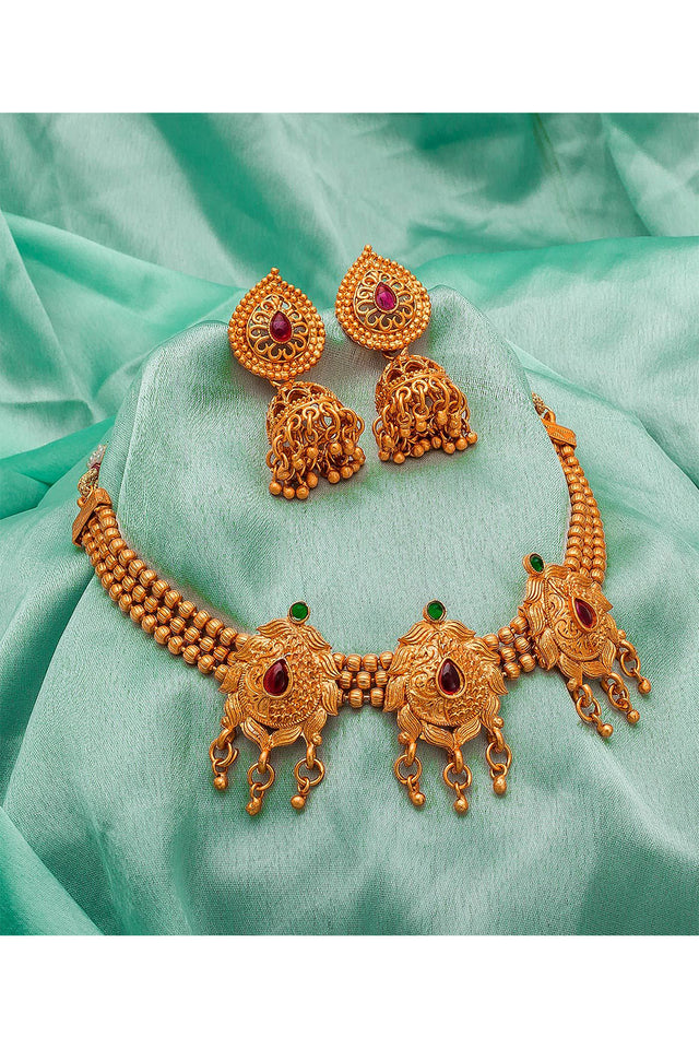 Buy Women's Alloy Necklace Set in Gold