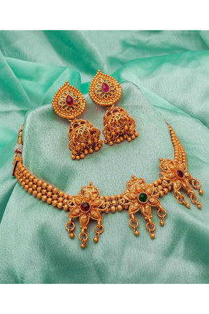 Buy Women's Alloy Necklace Set in Gold