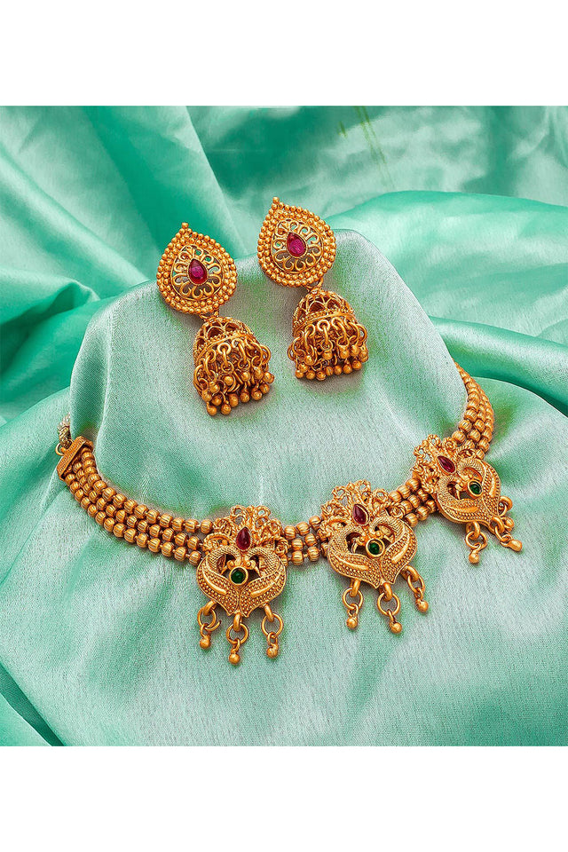Buy Women's Alloy Necklace Set in Gold