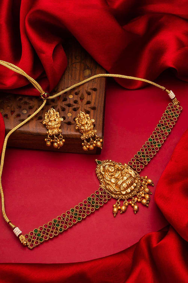 Buy Women's Copper Necklace Set in Gold