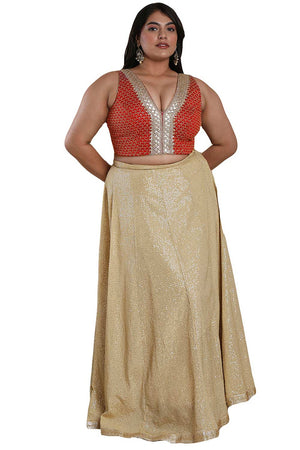 Buy Red Silk Readymade Saree Blouse Online - KARMAPLACE