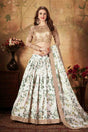 Buy Organza Printed Lehenga Choli In White
