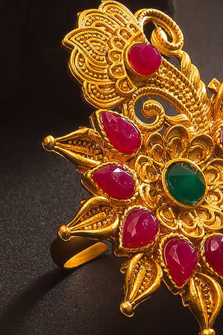 Buy Women's Alloy Ring in Gold At KarmaPlace