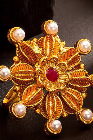 Shop  Alloy Ring For Women's in Gold At KarmaPlace