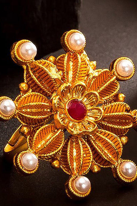 Shop  Alloy Ring For Women's in Gold At KarmaPlace