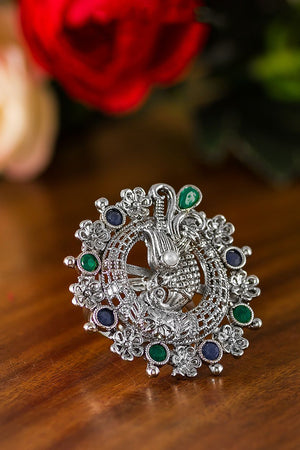 Buy Women's Oxidized Ring in Silver Online