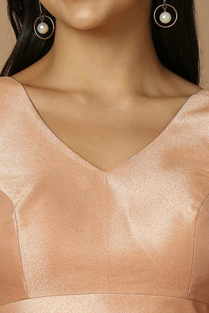 Multi-Color Silk Sleeveless Padded Blouse