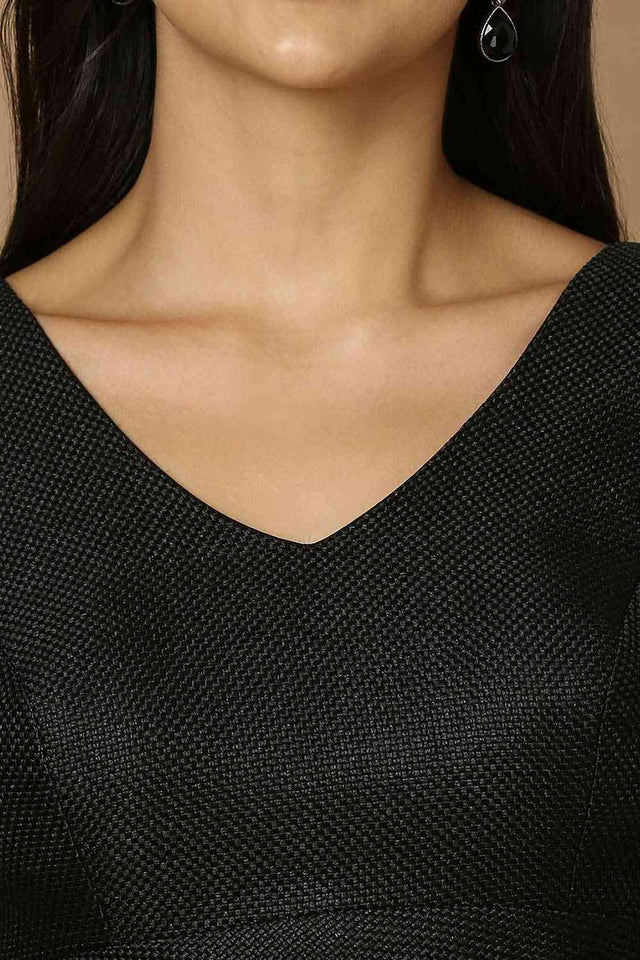 Black Silk Sleeveless Padded Blouse