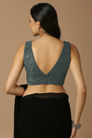 Multi-Color Silk Sleeveless Padded Blouse