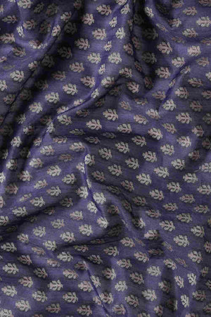 Blue Art Silk Block Saree