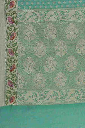 Green Art Silk Block Saree