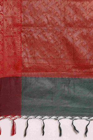 Green Art Silk Block Saree