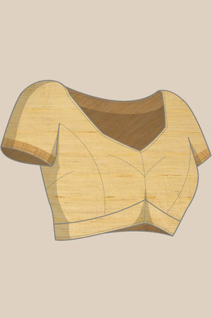 Yellow Silk Blend Self-Design Saree