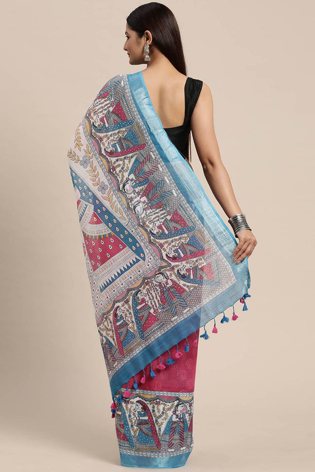 Fuchsia Liva Indian Saree