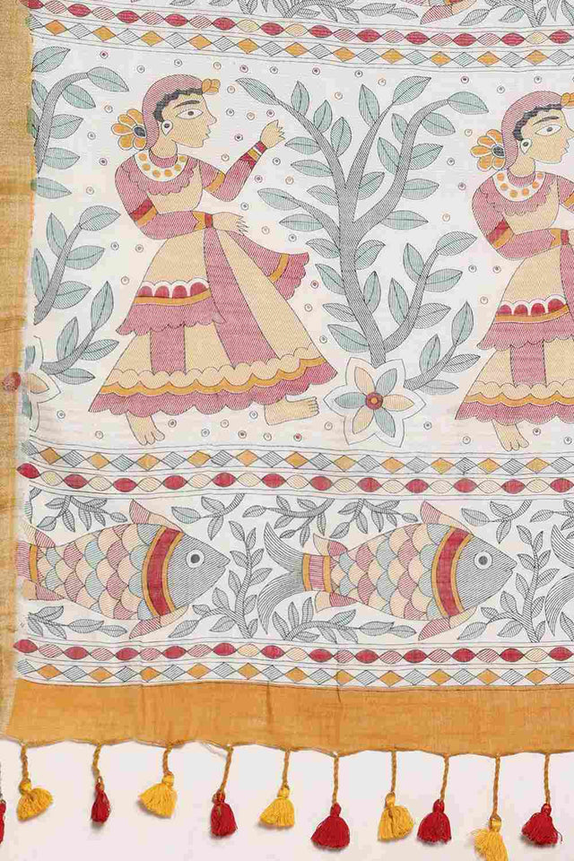 Mustard Liva Indian Saree