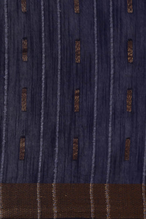 Blue Art Silk Block Saree