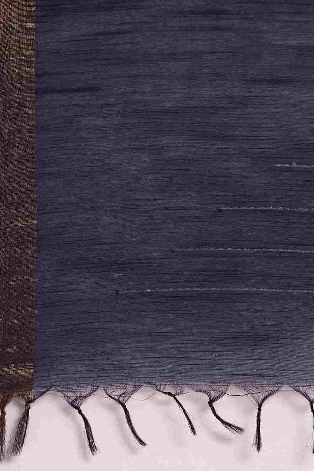 Blue Art Silk Block Saree