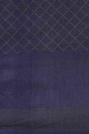 Blue Art Silk Block Saree