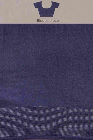 Blue Art Silk Block Saree