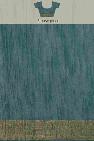 Green Art Silk Block Saree