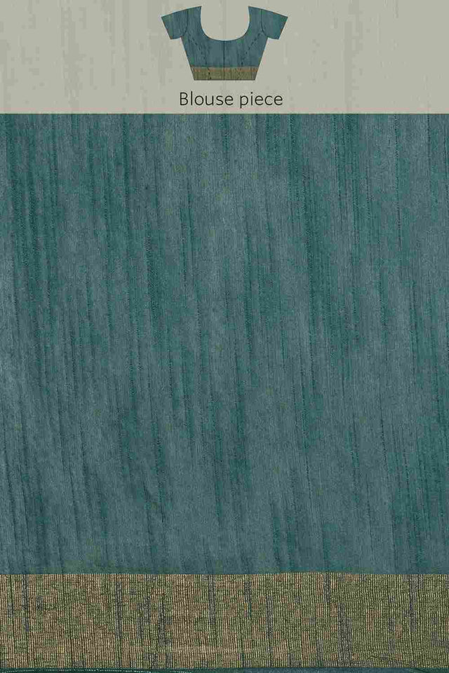 Green Art Silk Block Saree