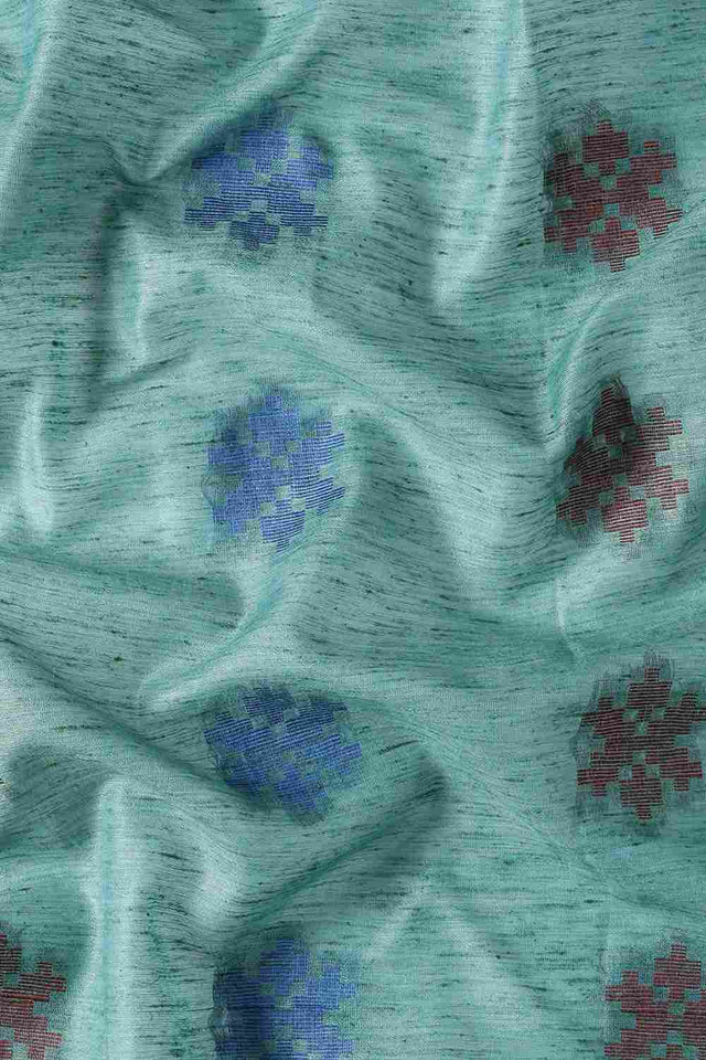 Green Art Silk Block Saree