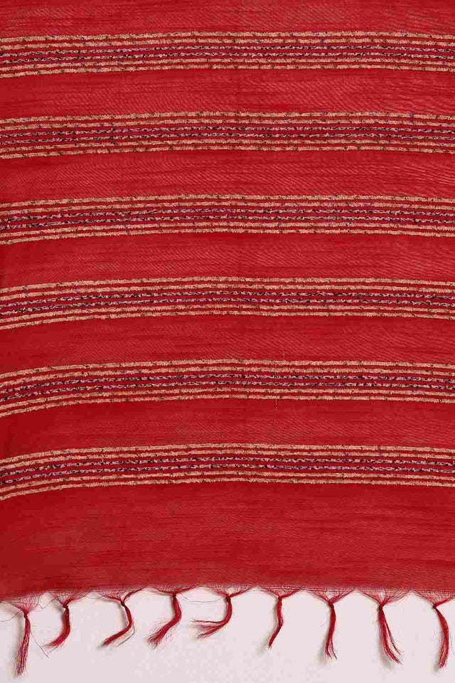 Black Art Silk Block Saree