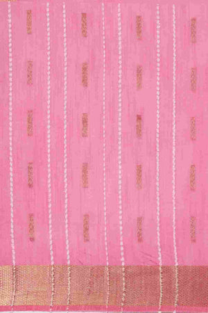 Pink Art Silk Block Saree