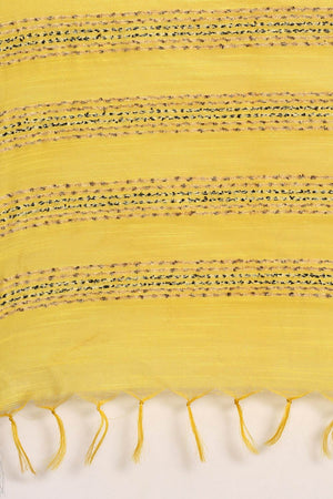 Purple Art Silk Block Saree