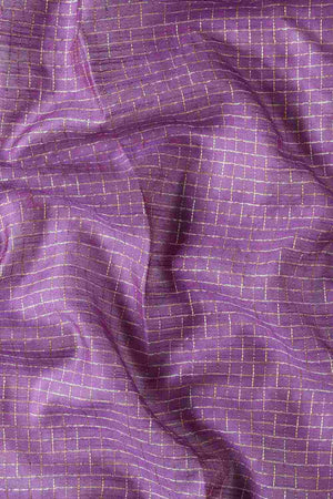 Purple Art Silk Block Saree