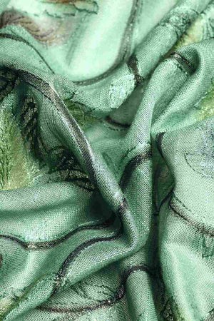 Green Cotton Floral Saree