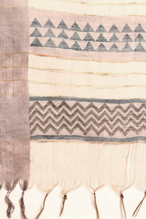 Grey Art Silk Embellished Saree