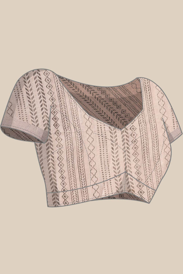 Grey Art Silk Embellished Saree