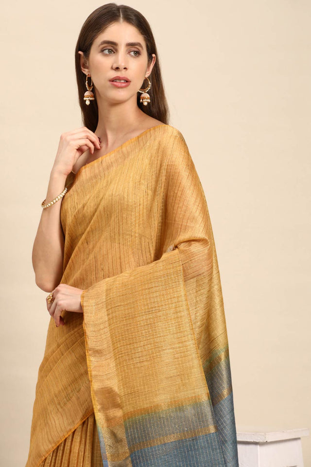 Green Art Silk Block Saree