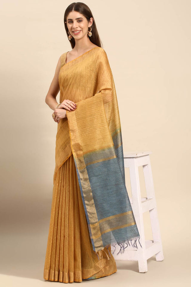 Green Art Silk Block Saree