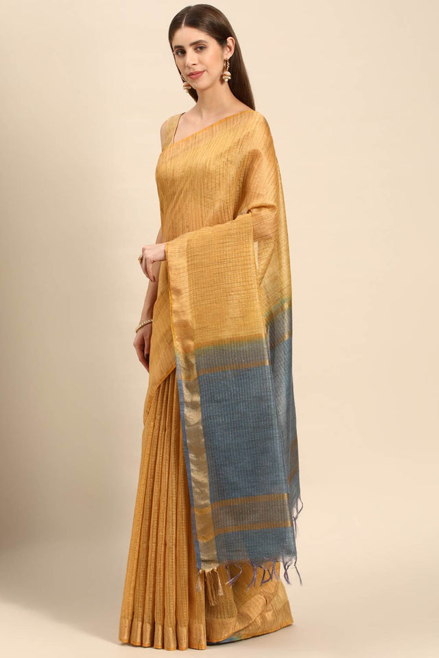 Green Art Silk Block Saree