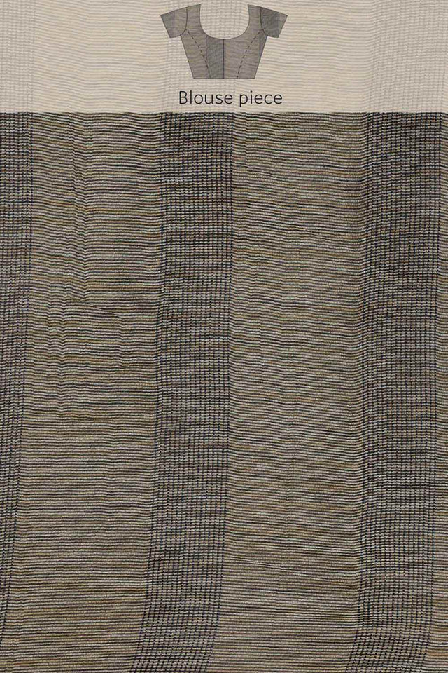 Buy Art Silk Woven Saree in Navy Blue Online - Zoom Out