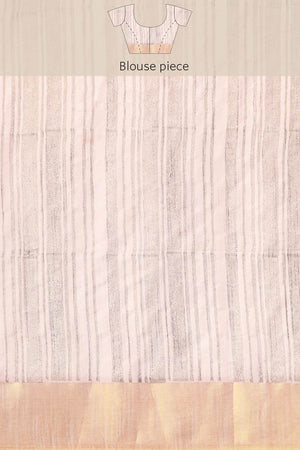 Grey Art Silk Block Saree