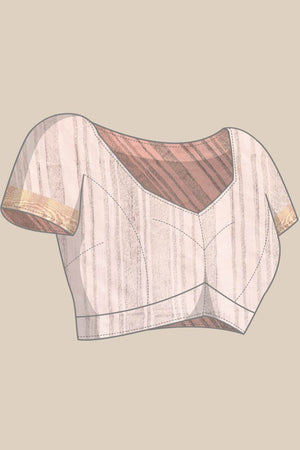 Grey Art Silk Block Saree