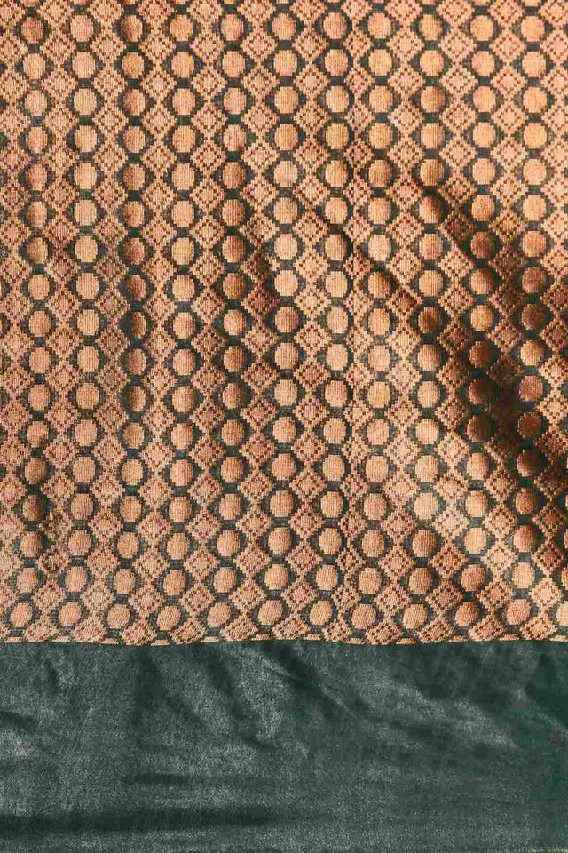 Green Art Silk Block Saree