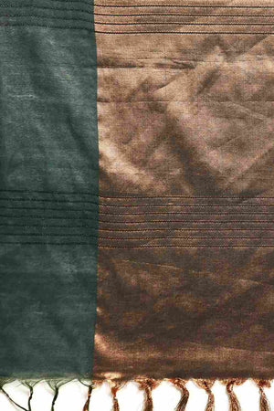 Green Art Silk Block Saree