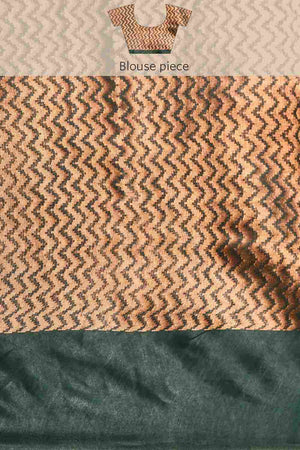 Green Art Silk Block Saree