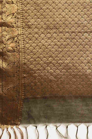 Olive Art Silk Indian Saree