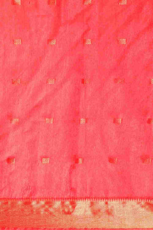 Peach Art Silk Block Saree