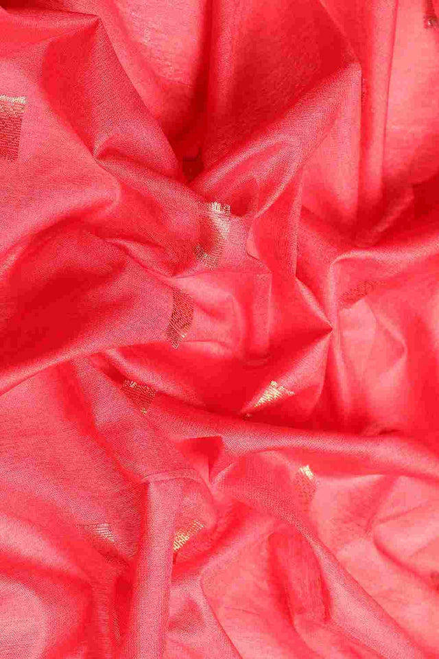 Peach Art Silk Block Saree