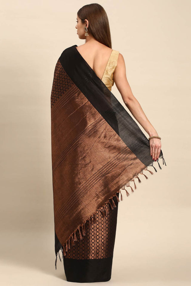 Black Art Silk Indian Saree