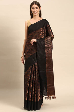 Black Art Silk Indian Saree