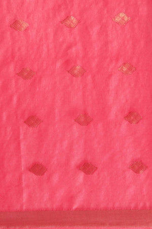 Pink Art Silk Block Saree