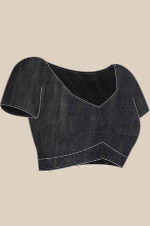 Purple Art Silk Block Saree